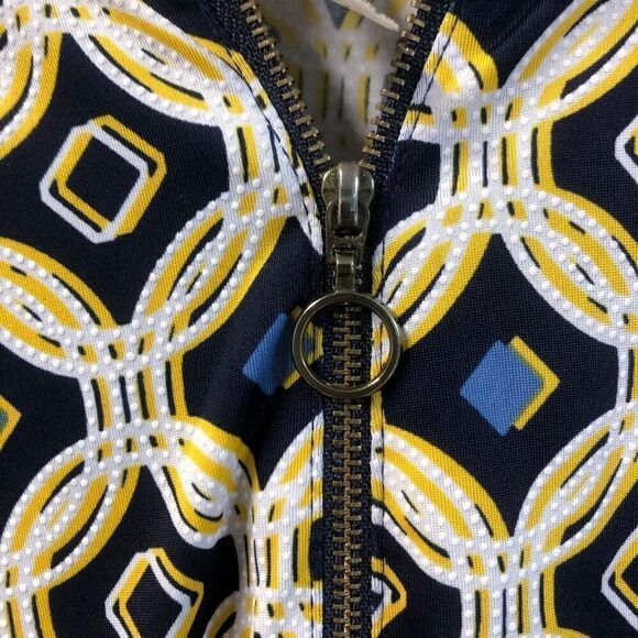 PerSeption Concept Size Extra Large (XL) Yellow Navy and White Zip Front Sleevel - Picture 4 of 5